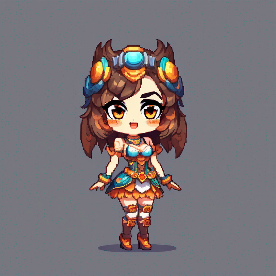 Pixel character before background removal
