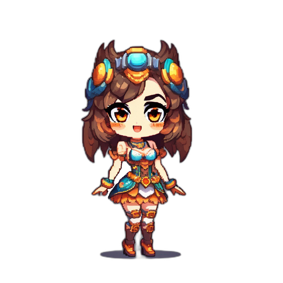 Pixel character after background removal