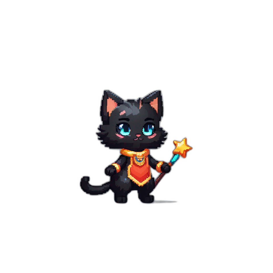 Pixel character after background removal