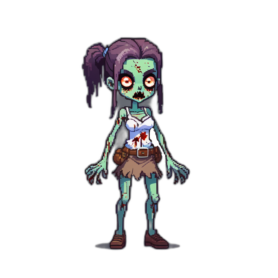 Pixel character after background removal